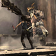 Lara fights a mysterious Oni brute in the Tomb Raider reboot.
